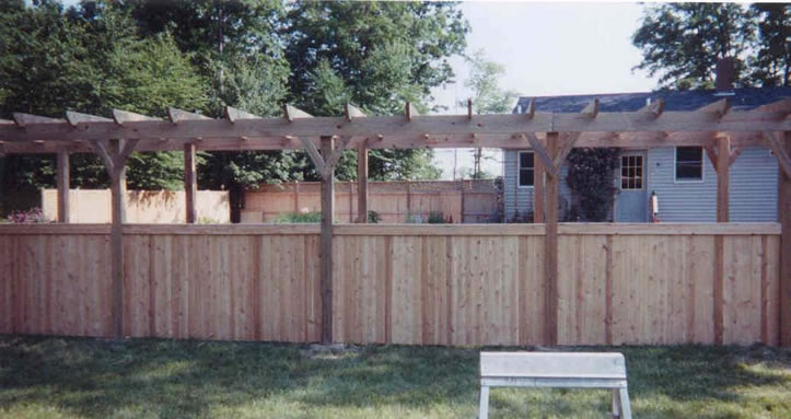 Garden Arbor with Norfork Fence
